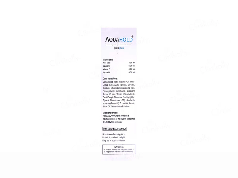 Aquahold Skin Hydration & Moisturizer Lotion - Image 2